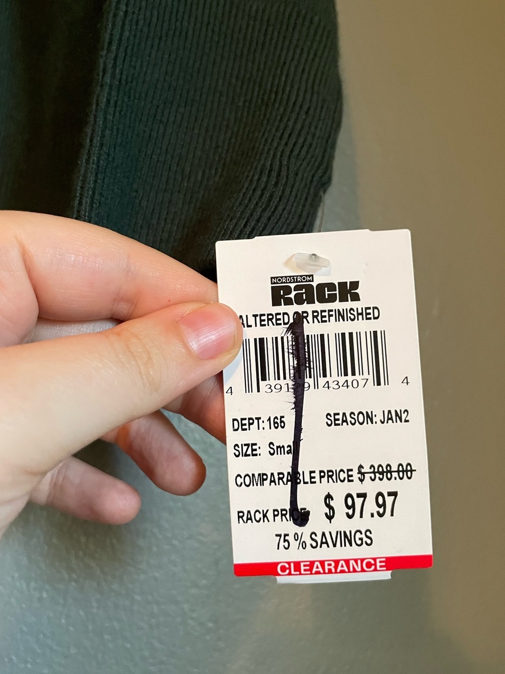 New Vince Small Forest Green Metal Button Cashmere Wool Cardigan Top Ret $398! - Picture 7 of 13